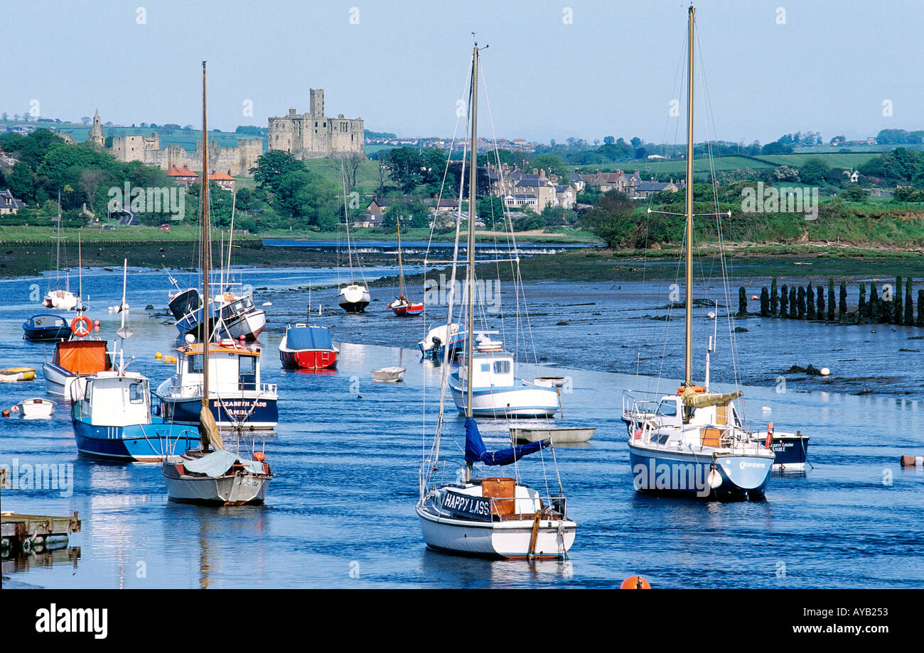 Warkworth and River Coquet Northumberland Stock Photo - Alamy