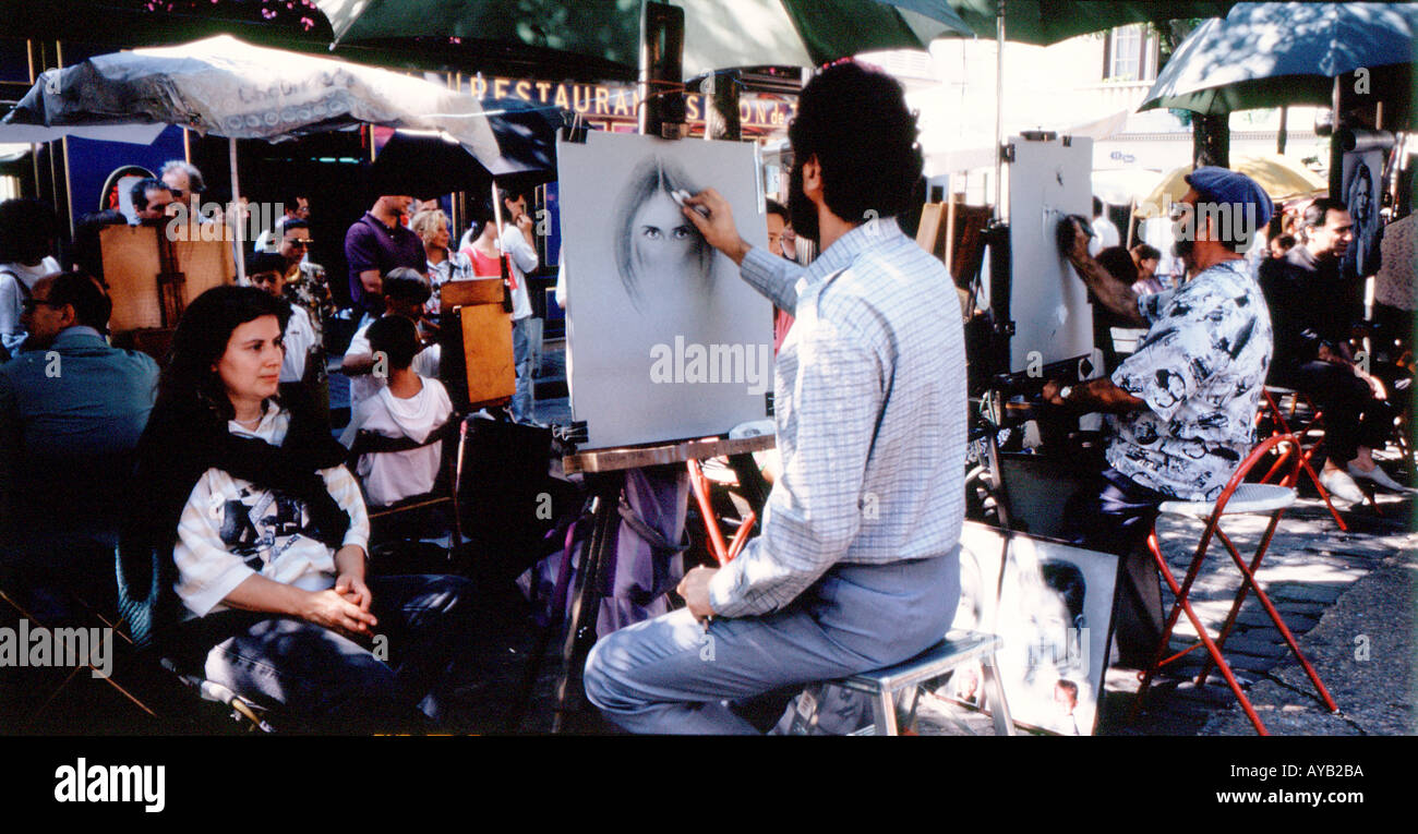 Artists at Montmartre ,Paris France Stock Photo