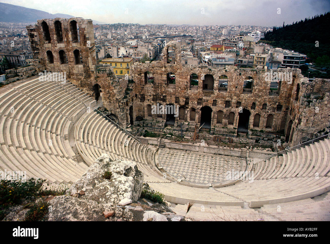 Amphitheatre at Acropolis athens Greece Stock Photo - Alamy