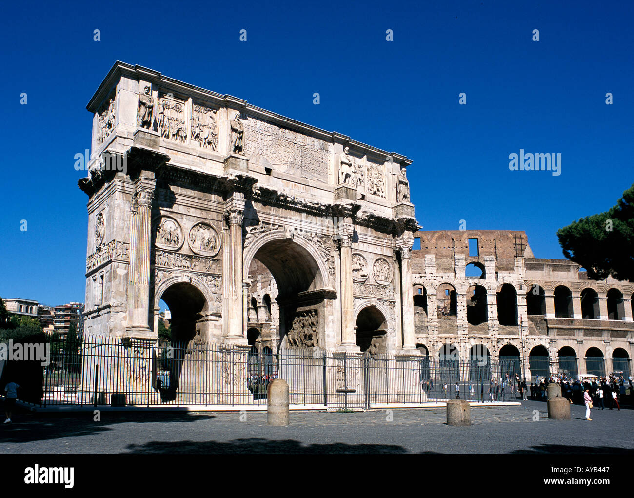 Arch of Constantine at Colisium in Rome Italy Stock Photo