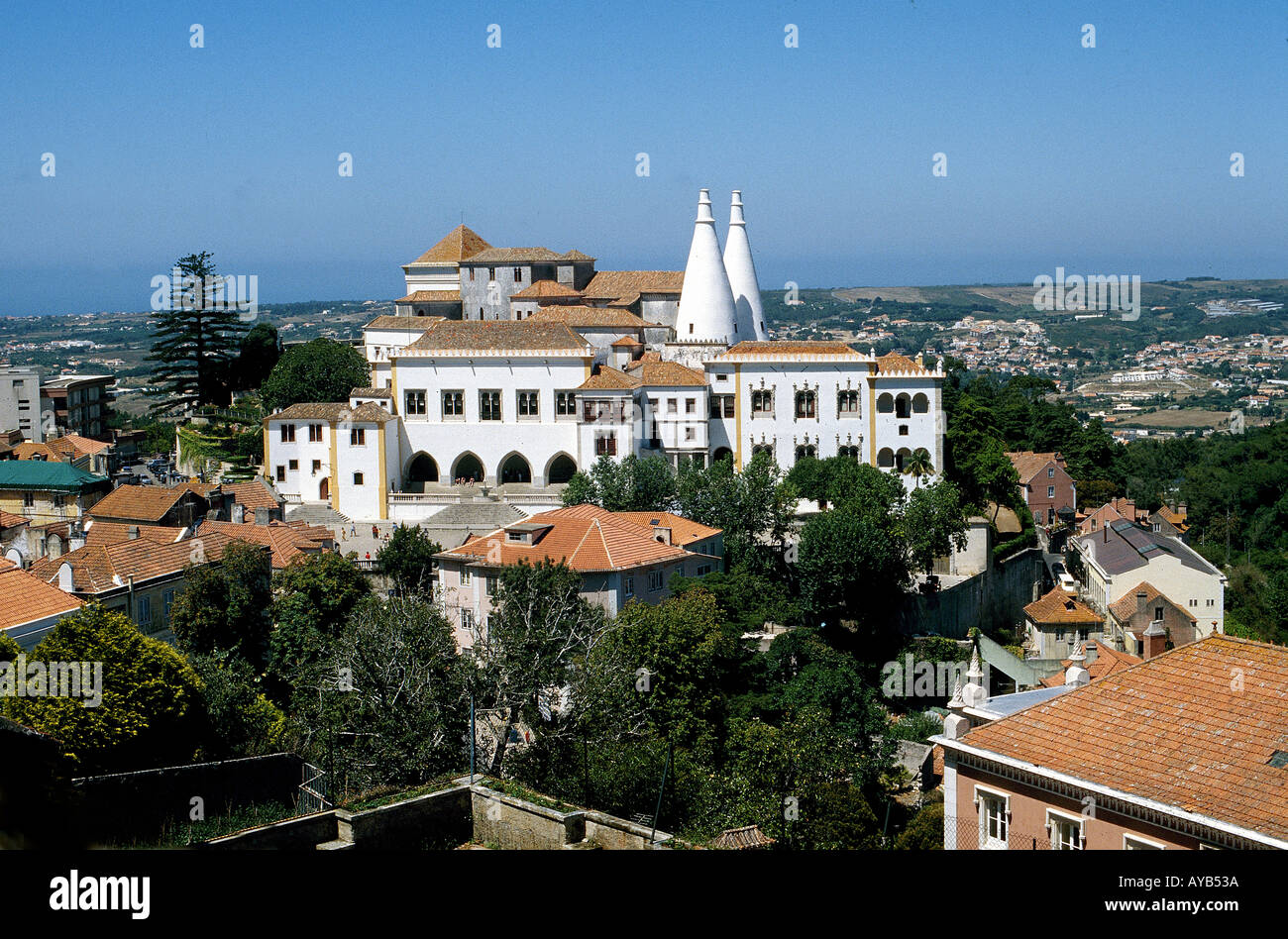 Sintra the Paco da Vila de Sintra Portugal The National Palace Stock Photo