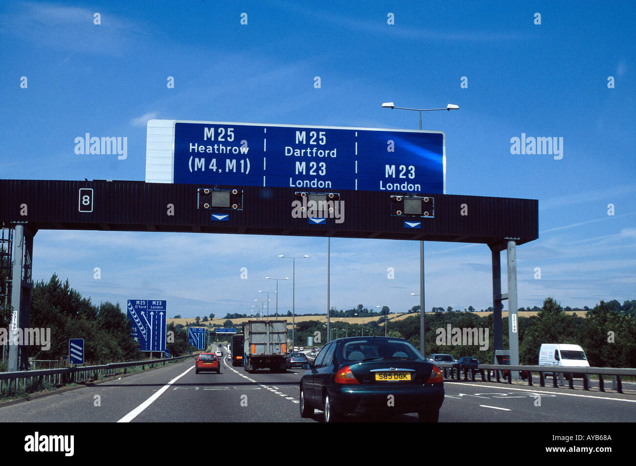 M23 Motorway near London Stock Photo