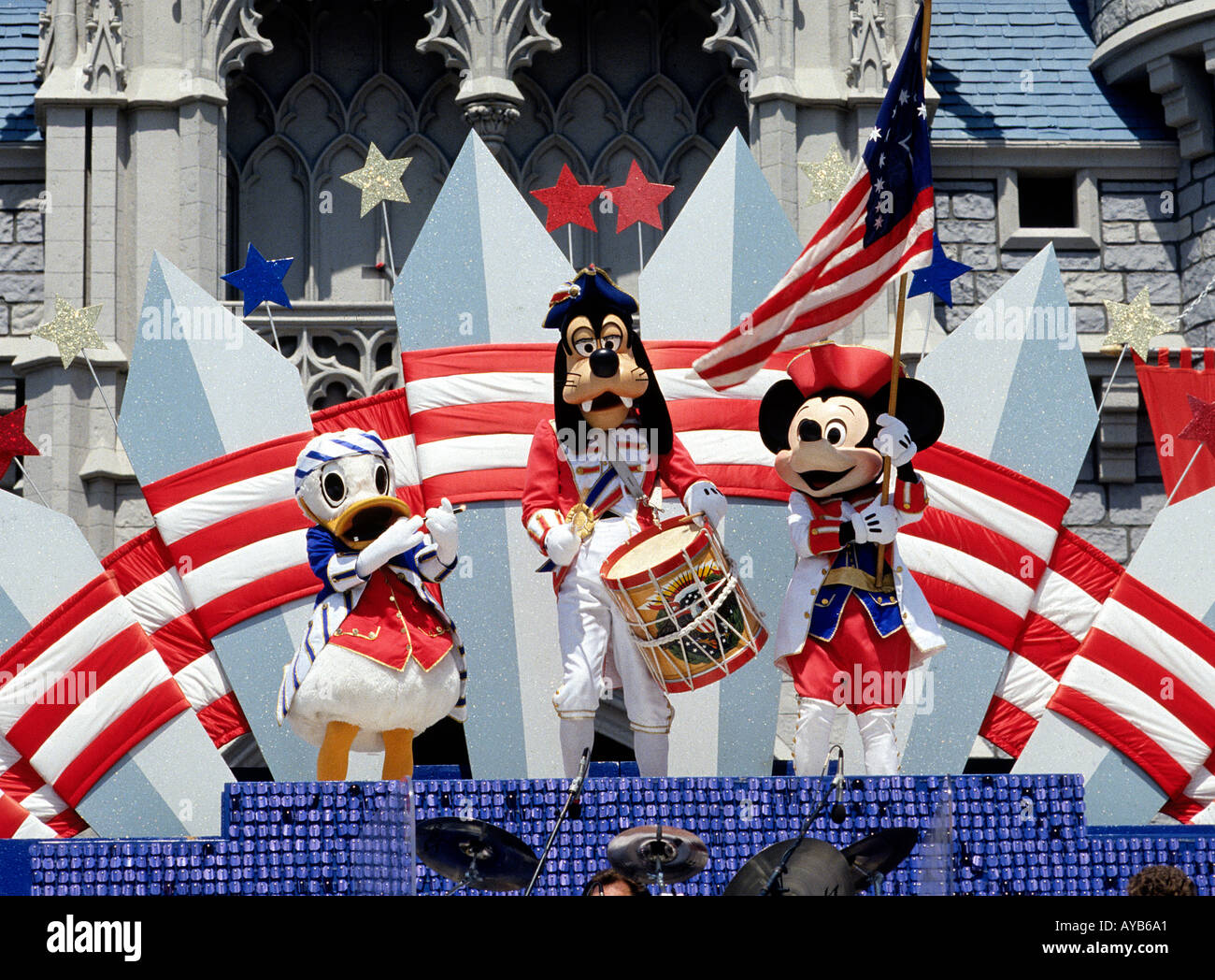 Disney characters at Disneyland Orlando, Florida Stock Photo