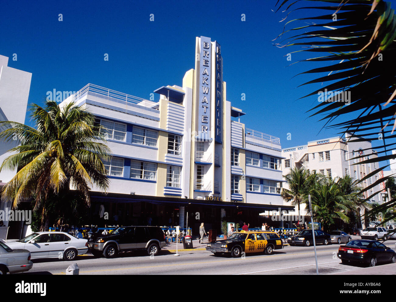 Miami South Beach art deco Hotels Stock Photo Alamy