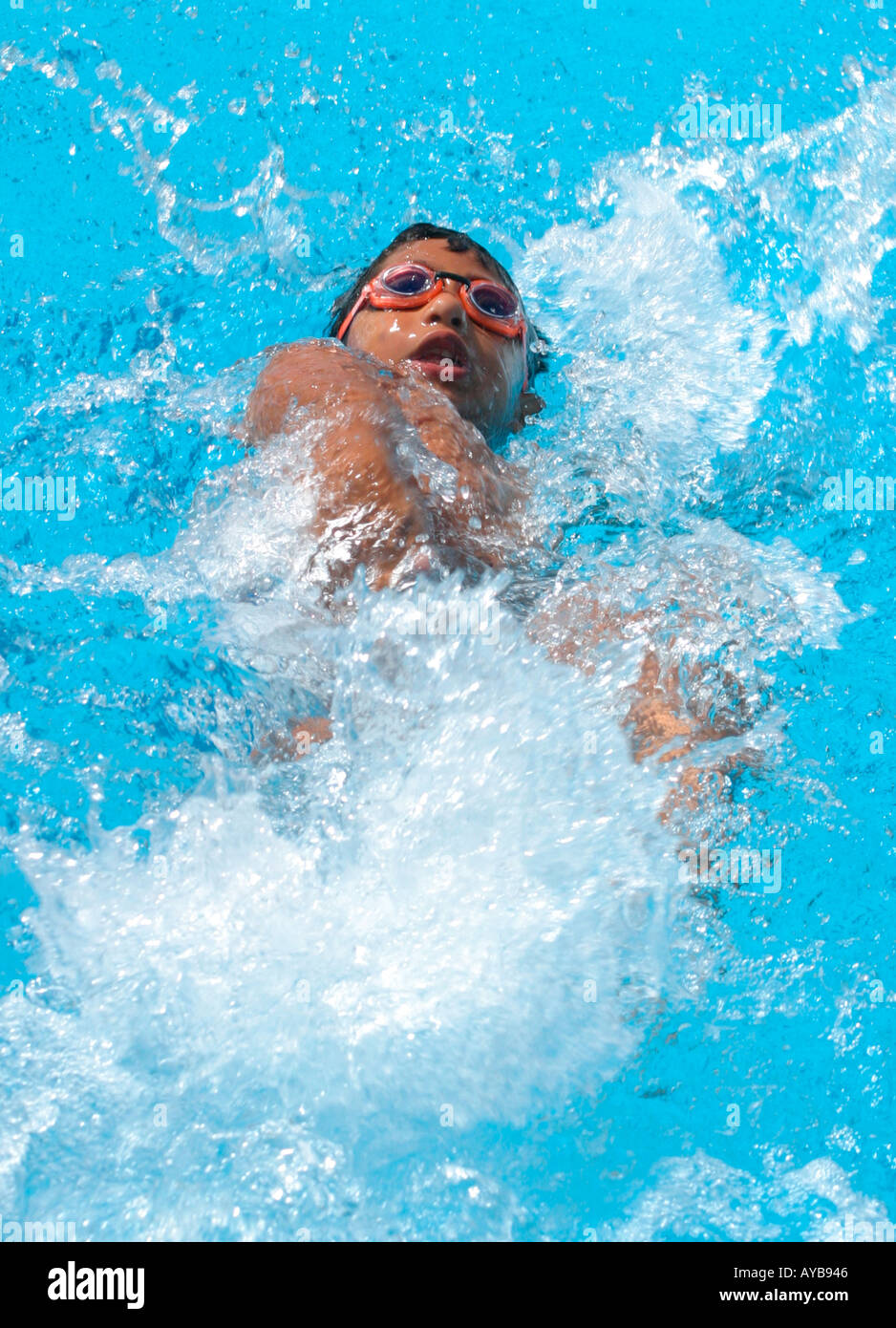 teenage boy swimming Stock Photo Alamy