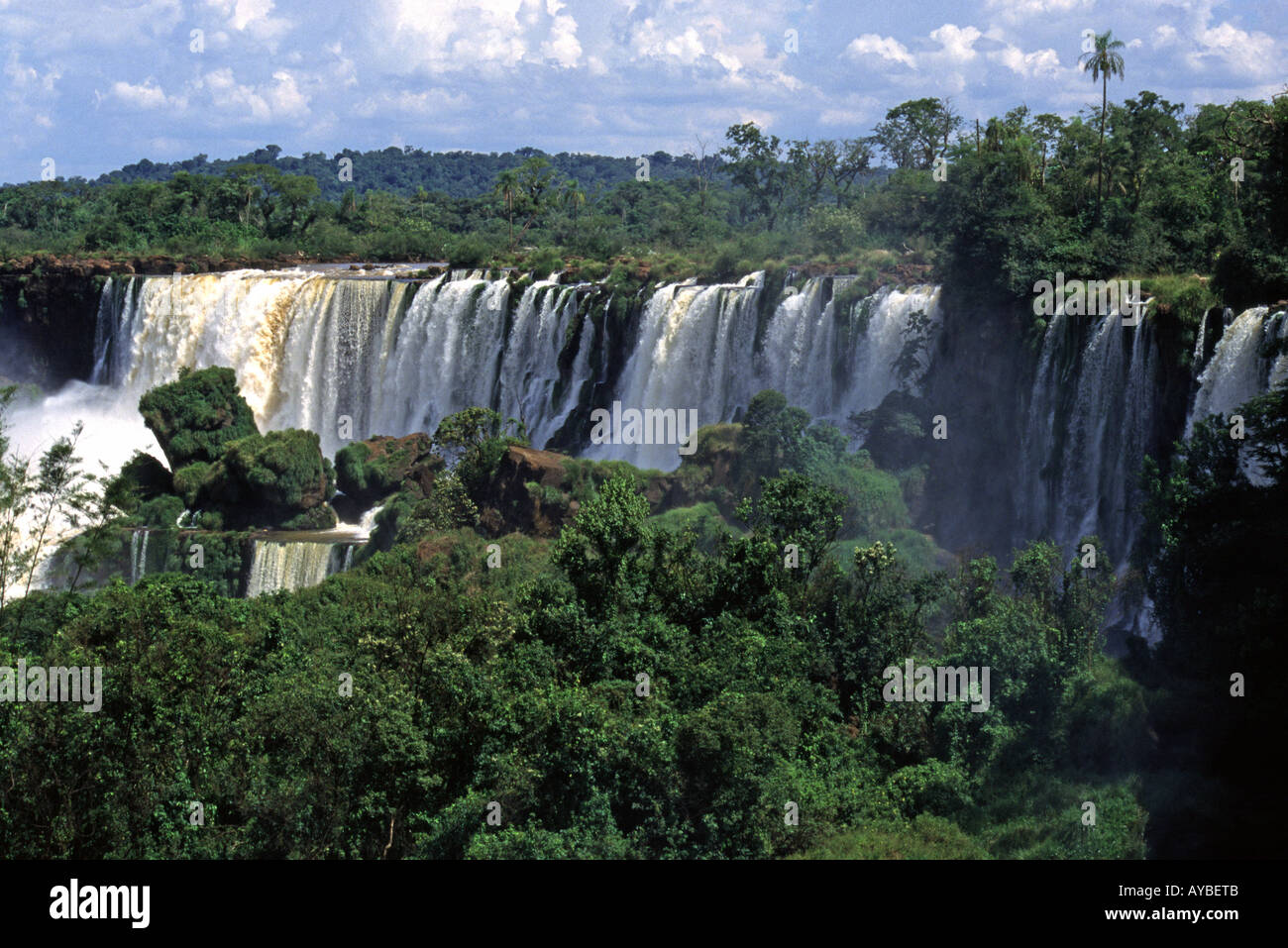 The Argentinain side of the Iguazu Falls on the border between Argentina and Brazil Stock Photo