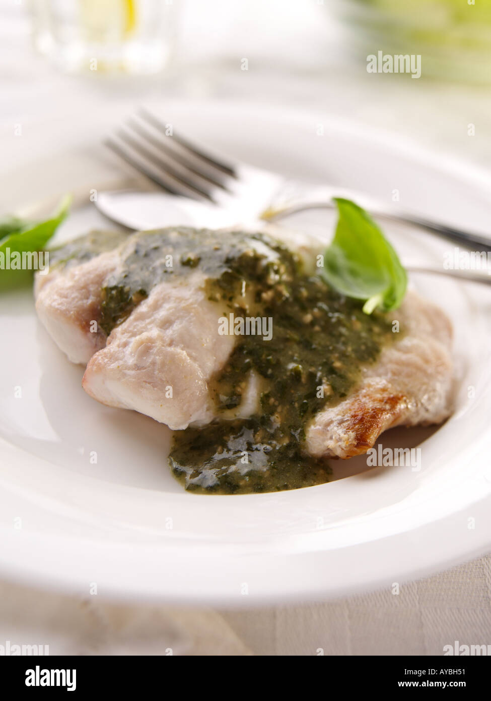 Individual portion fish pesto sauce hires stock photography and images Alamy