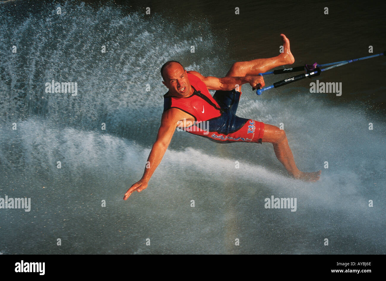 barefoot; water ski Stock Photo Alamy