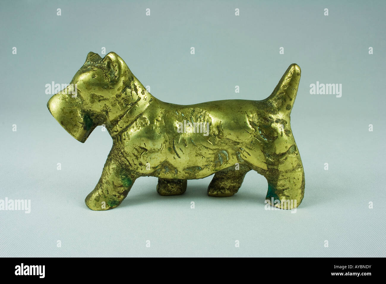 a brass scotty dog Stock Photo