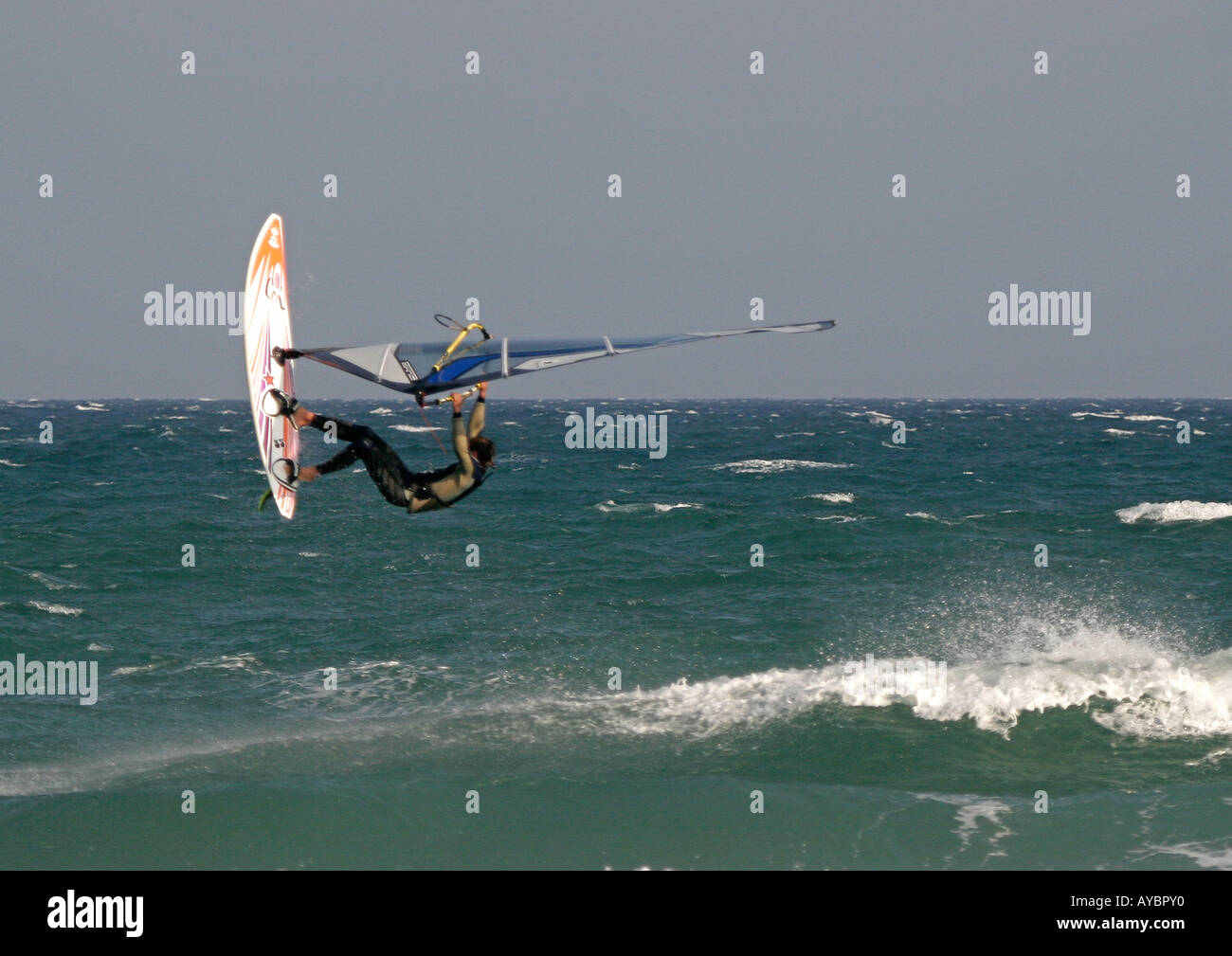 Wind Surfer Canet Plage Roussillon France Stock Photo