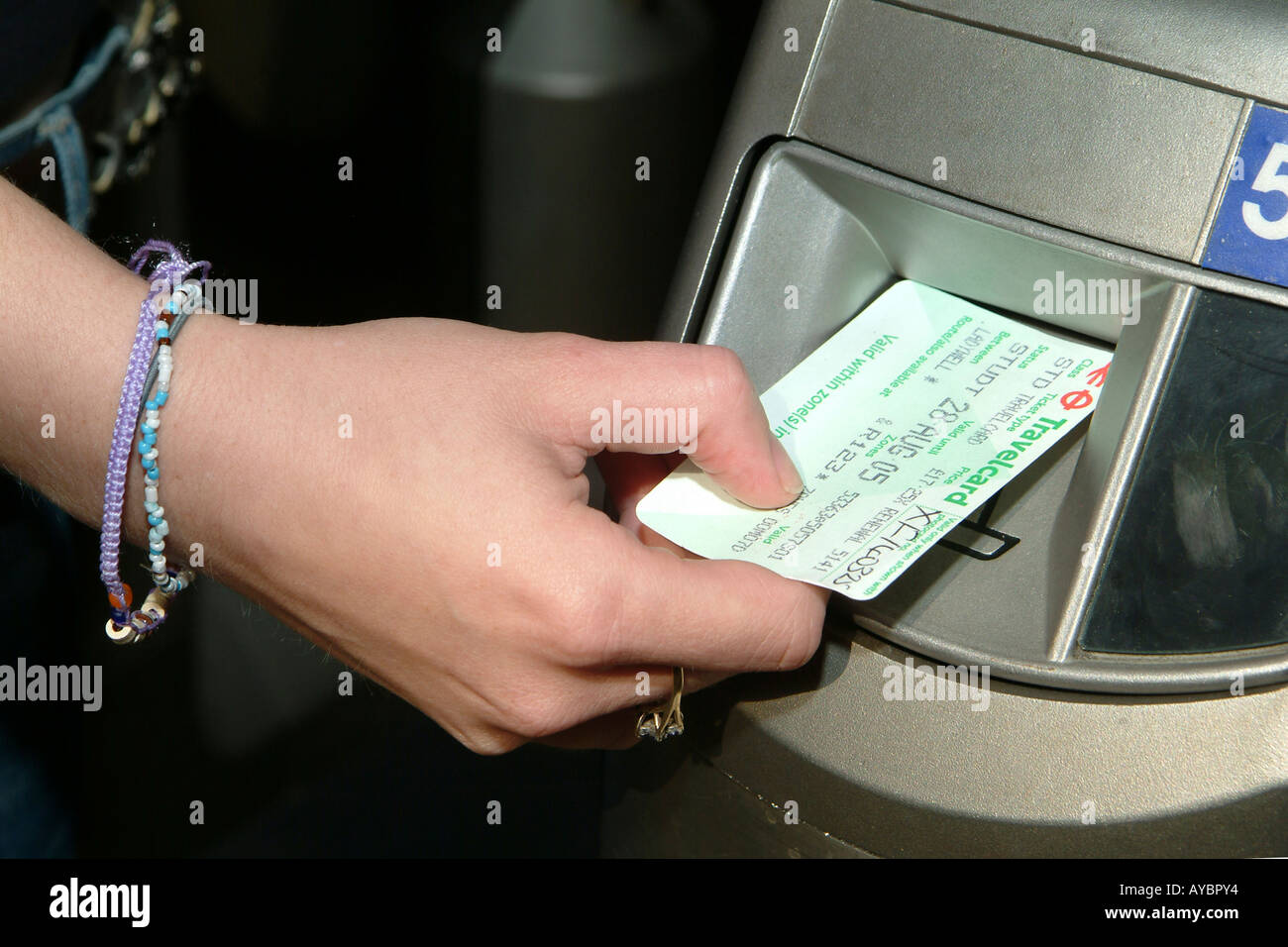 Inserting ticket card machine hi-res stock photography and images - Alamy