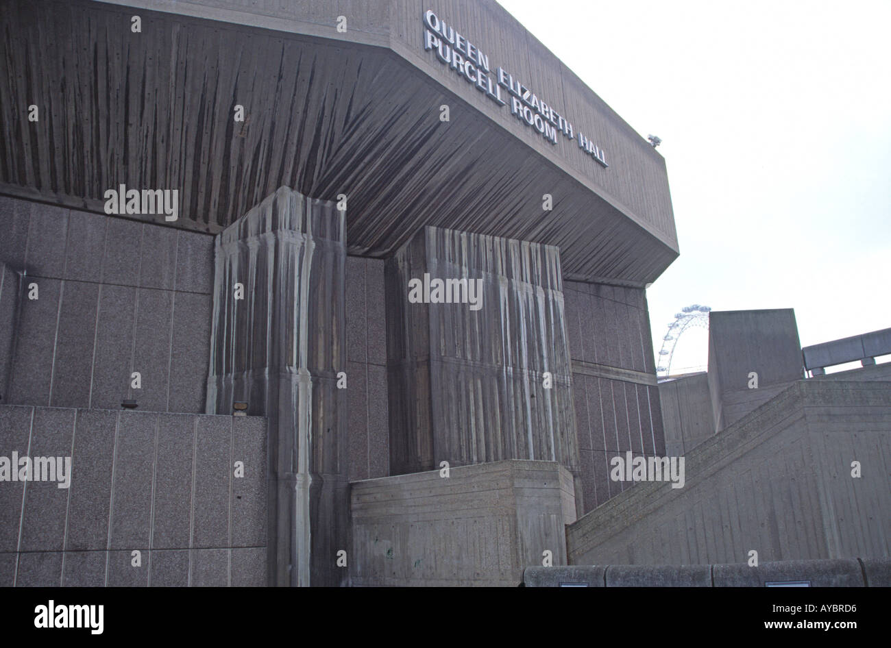 Concrete walls Queen Elizabeth Hall Purcell Room exterior London