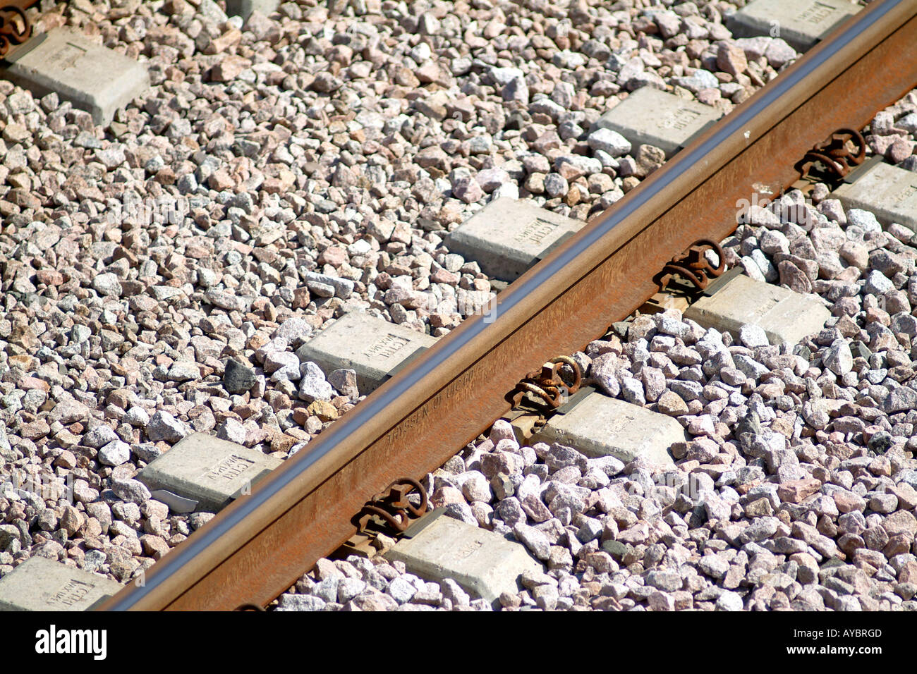 Railway track in the UK Stock Photo Alamy