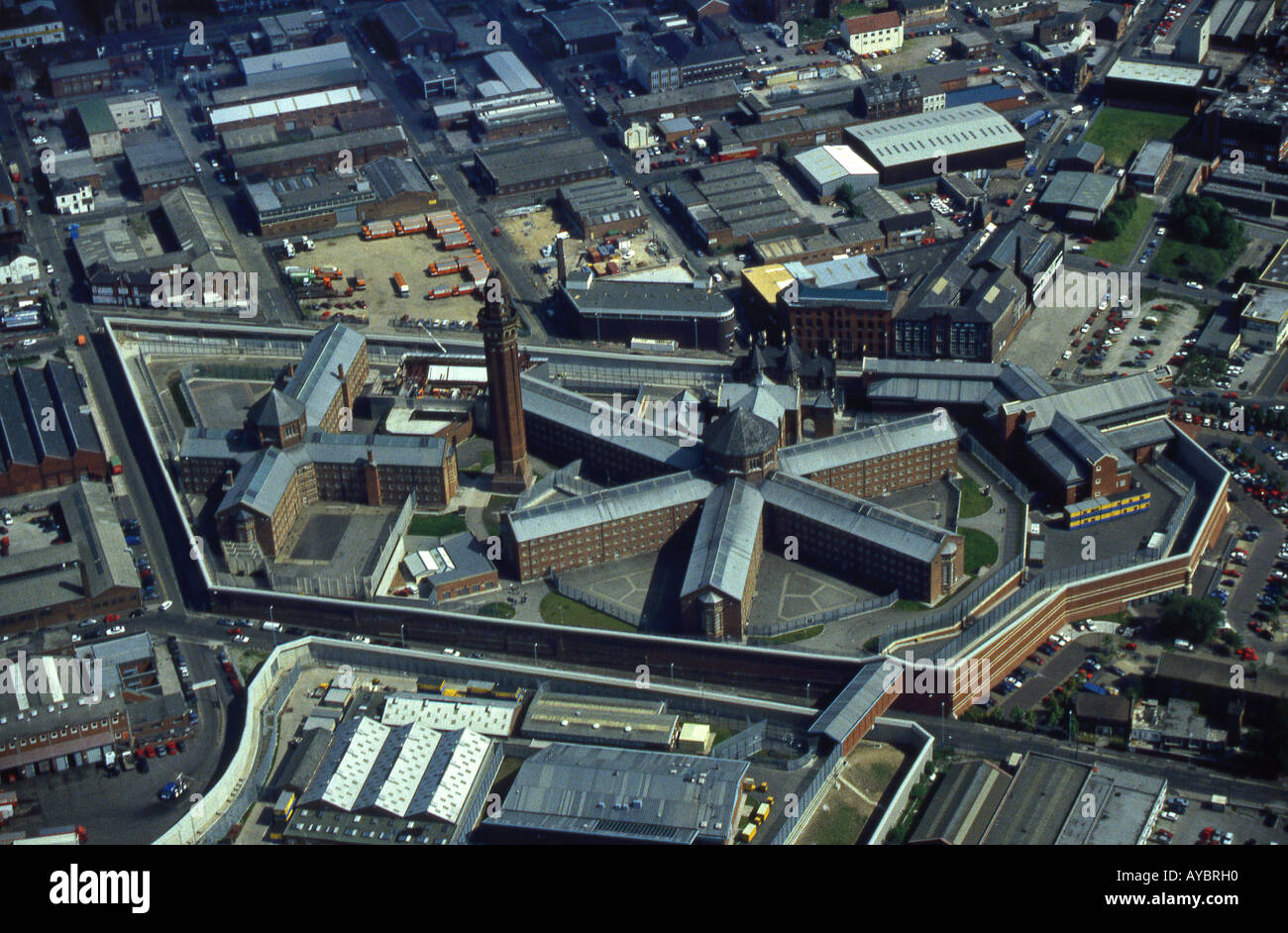 An Aerial View of Strangeways Prison, Greater Manchester, England, UK Stock Photo