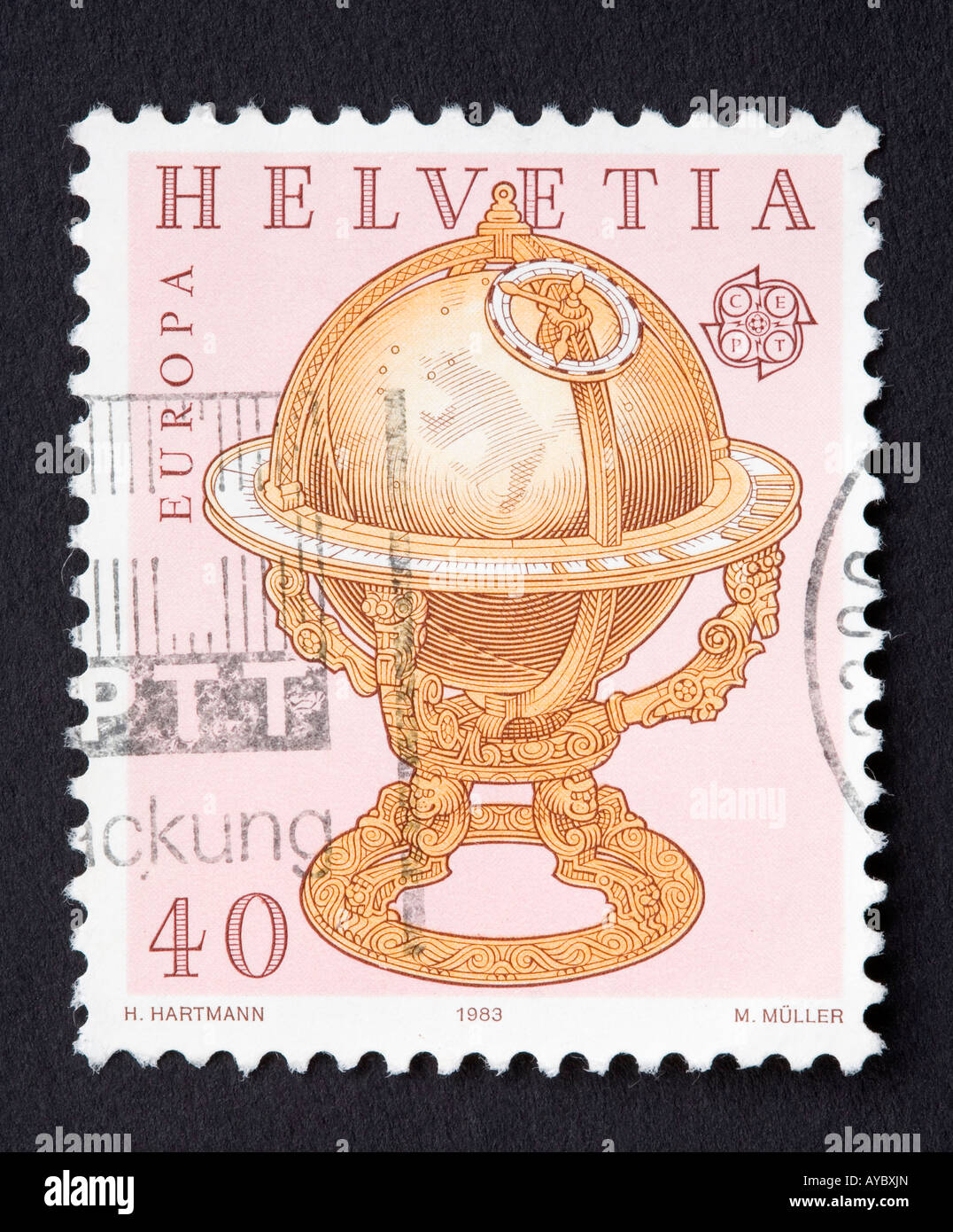 Swiss postage stamp Stock Photo