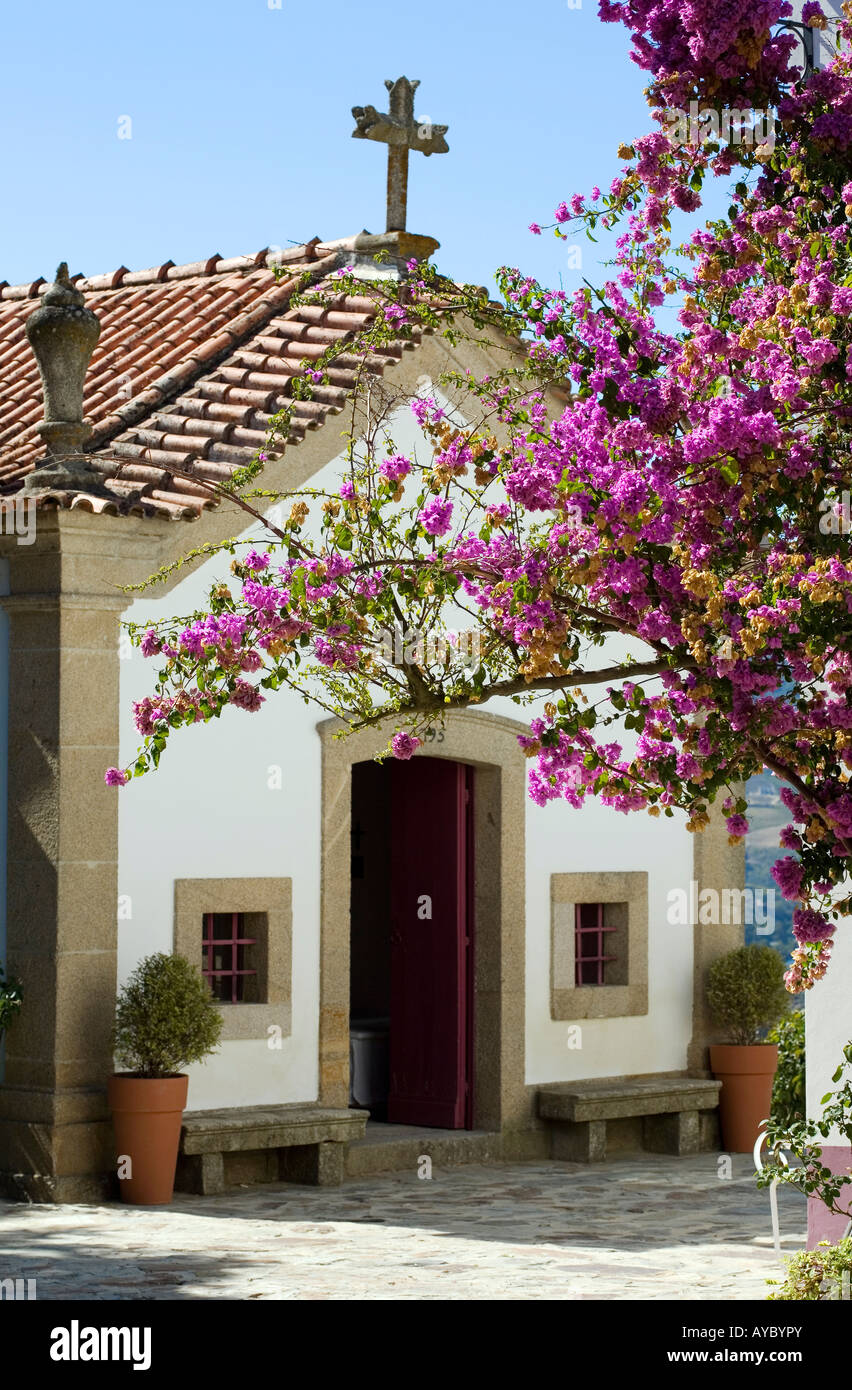 Portugal, Douro Valley, Pinhao. A small chapel on the Quinta Nova de