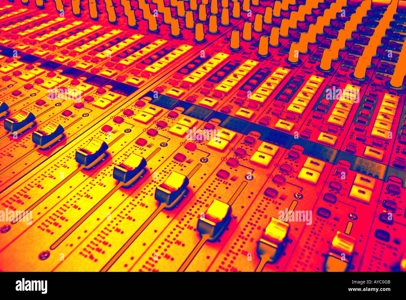Sound mixing desk image Stock Photo Alamy