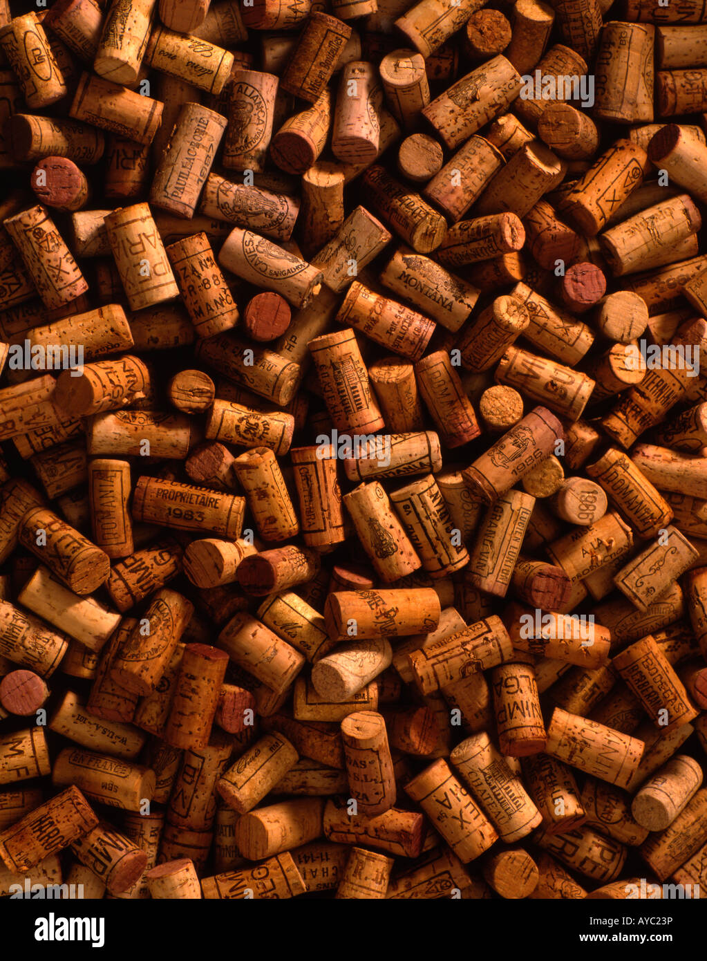 Wine bottle corks Stock Photo