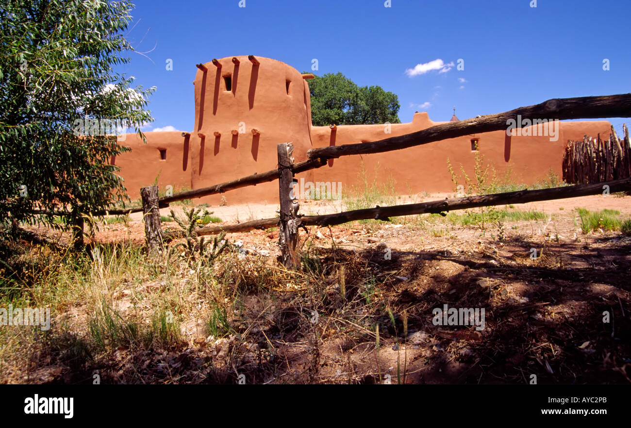 The adobe torreon (tower) at el Rancho de las Golondrinas, a living