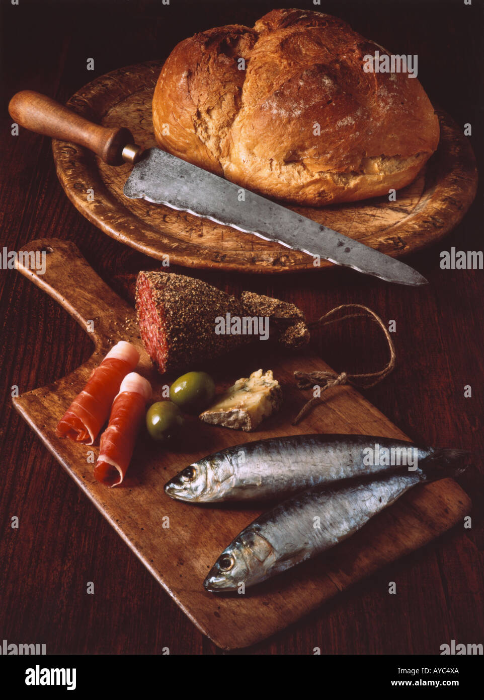 Mediterranean peasant lunch Stock Photo Alamy