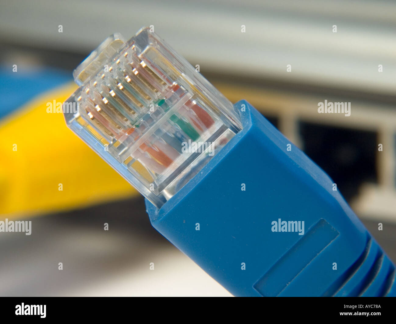 Ethernet RJ45 Plug Stock Photo