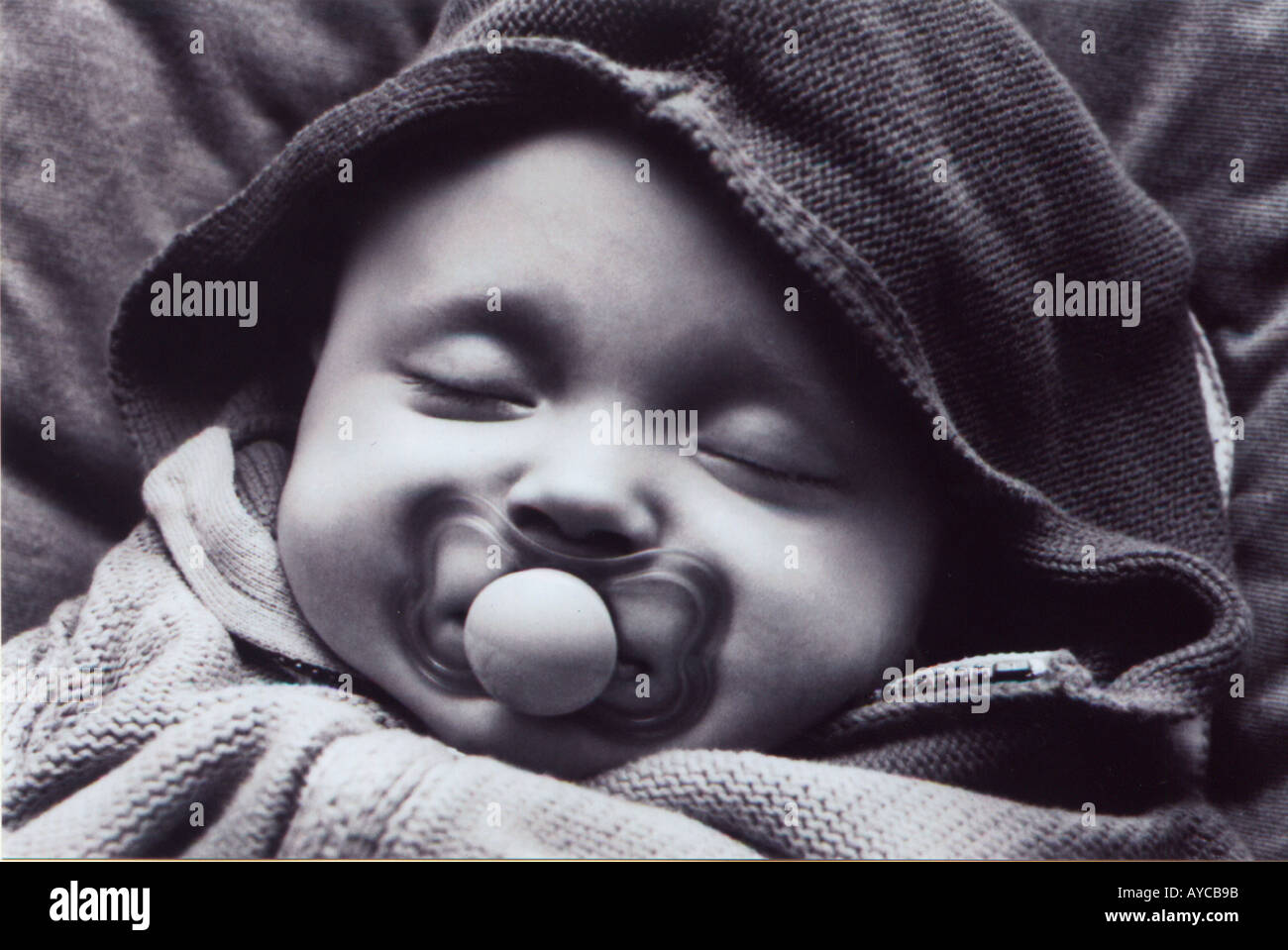 baby sleeping in black and white Stock Photo - Alamy