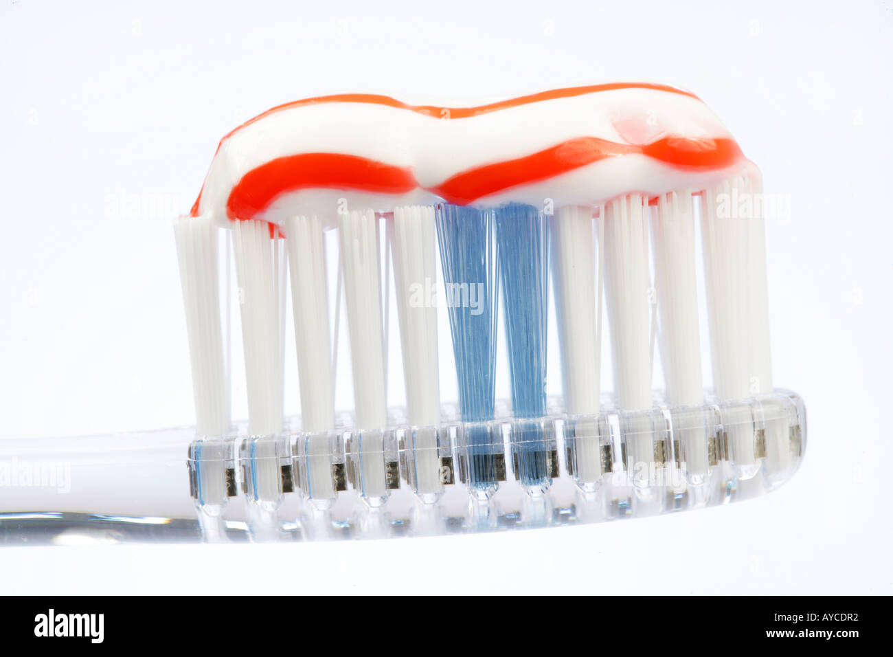 DEU Germany Toothbrush with toothpaste Stock Photo