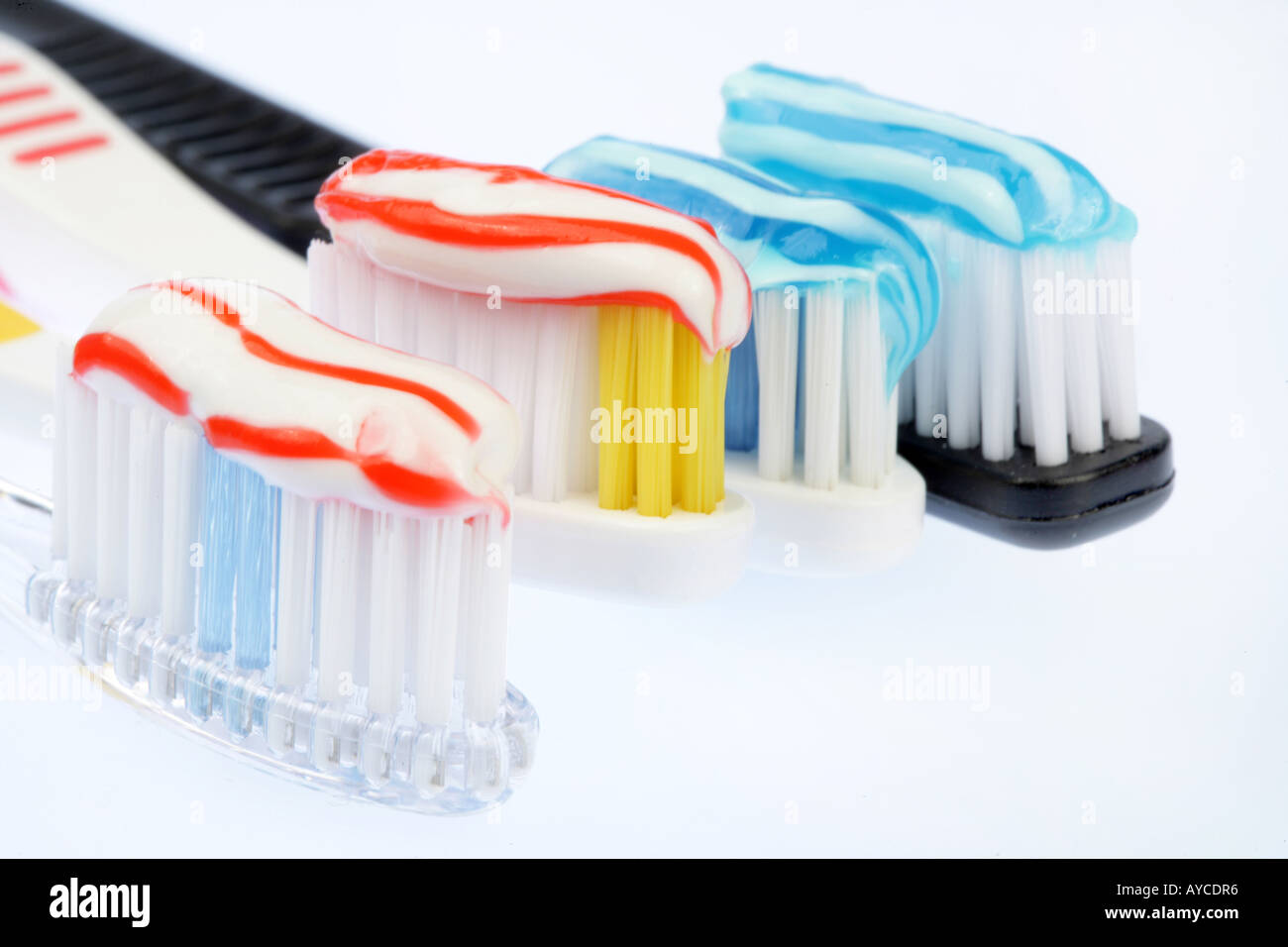 DEU Germany Toothbrush with toothpaste Stock Photo