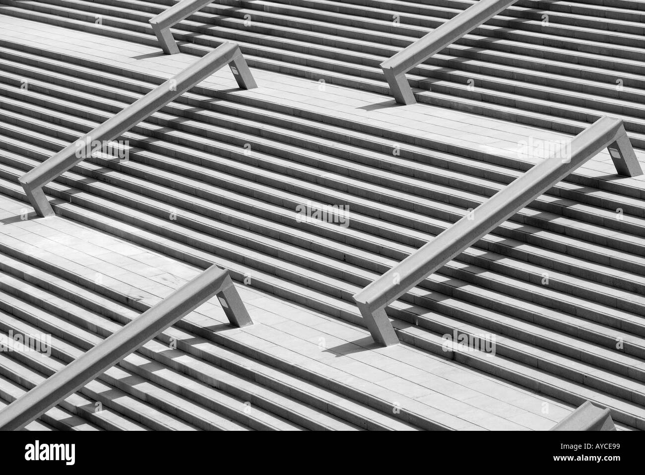 Stair stairs staircase step steps Black and White Stock Photos & Images ...