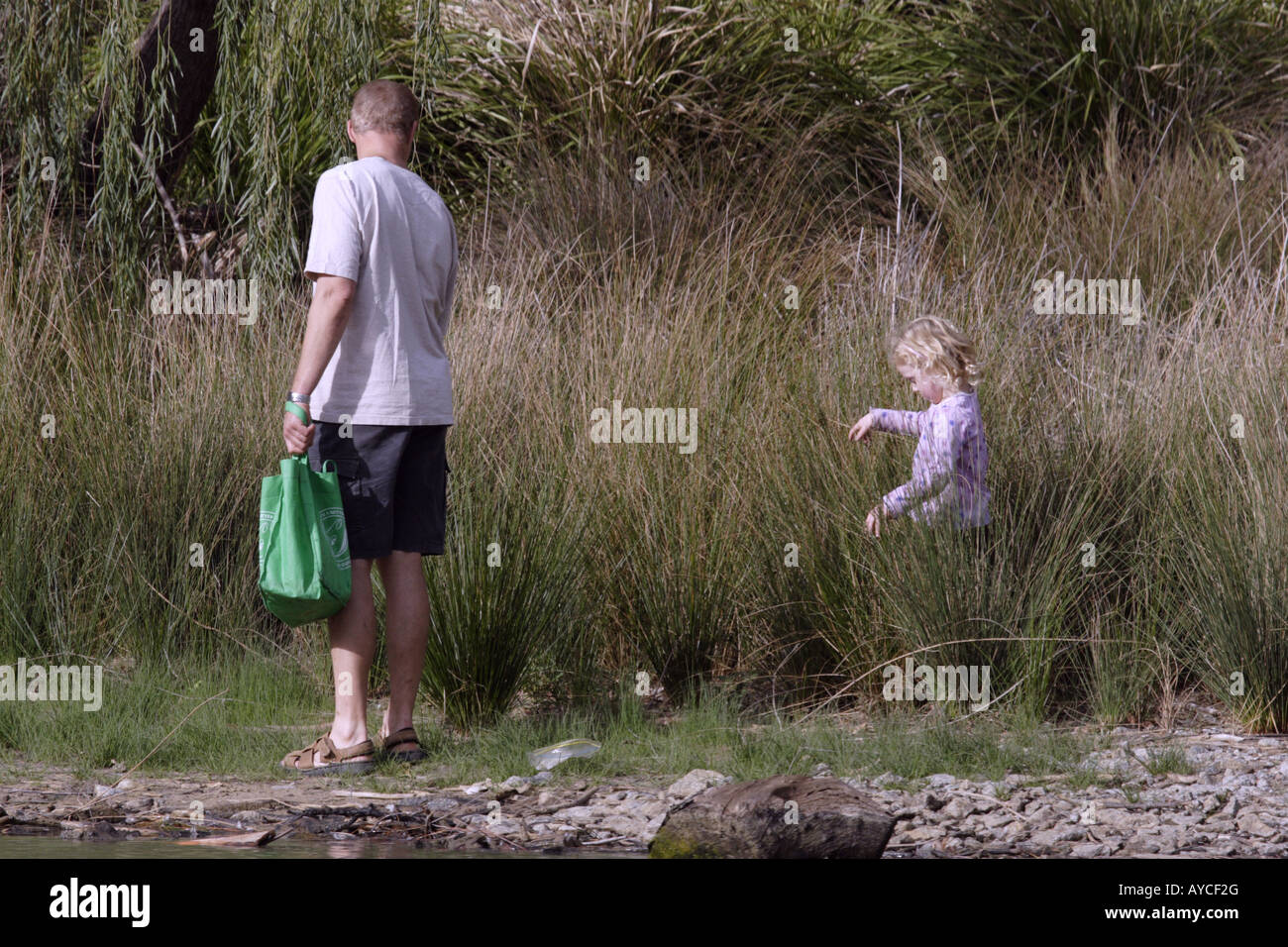 father and daughter in the park Stock Photo - Alamy