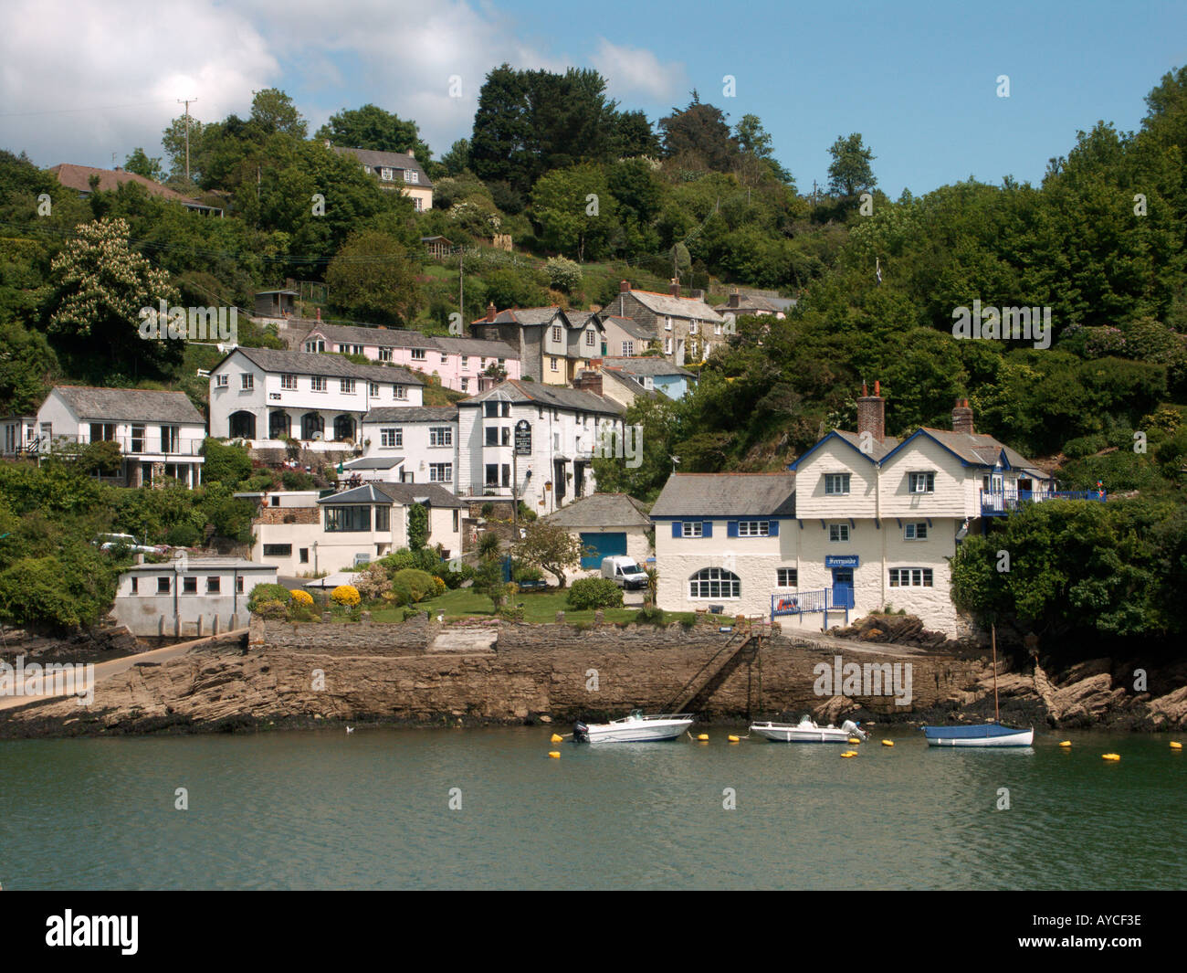 Daphne du Maurier s house at Boddinick in Cornwall Stock Photo