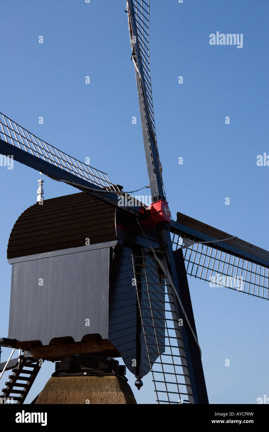Wipwatermolen (mill) in Nieuwegein, Holland Stock Photo