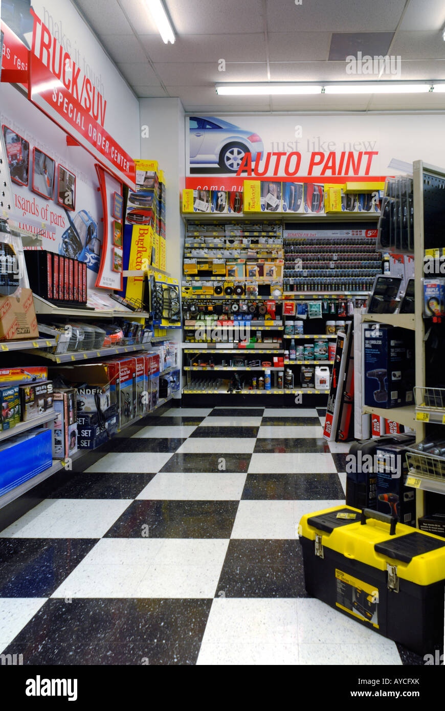 interior of an Auto store Photo - Alamy