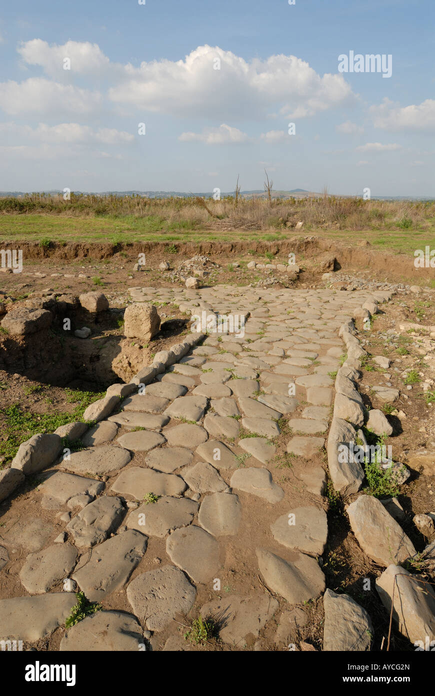 Veio National Park Italy Remains of ancient Roman road Stock Photo
