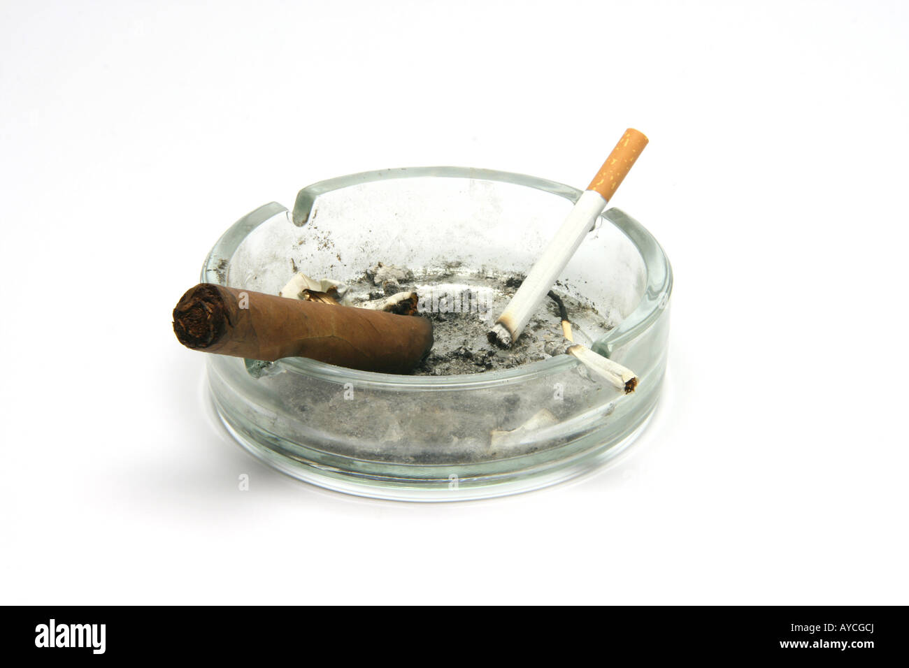 2 cigarettes and an ashtray Two cigarettes in ashtray hi-res stock photography and images