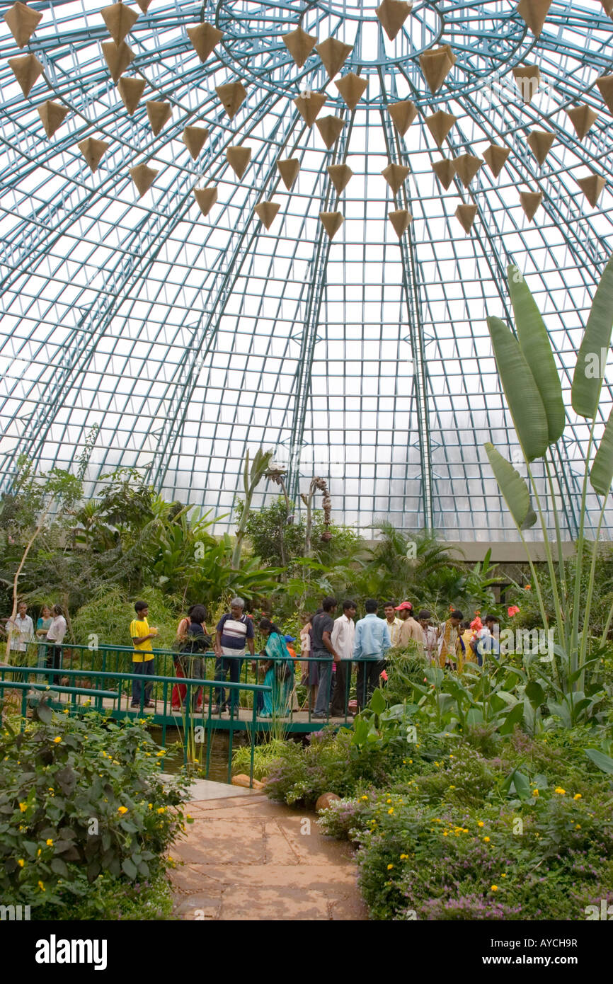 Indian butterfly park with tropical glasshouse Stock Photo Alamy