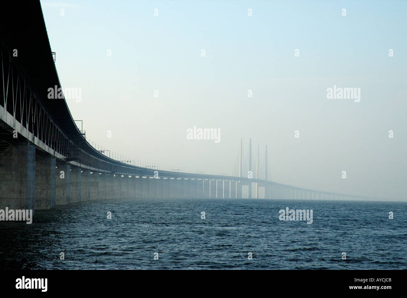 Bridge connecting Denmark and Sweden Stock Photo Alamy