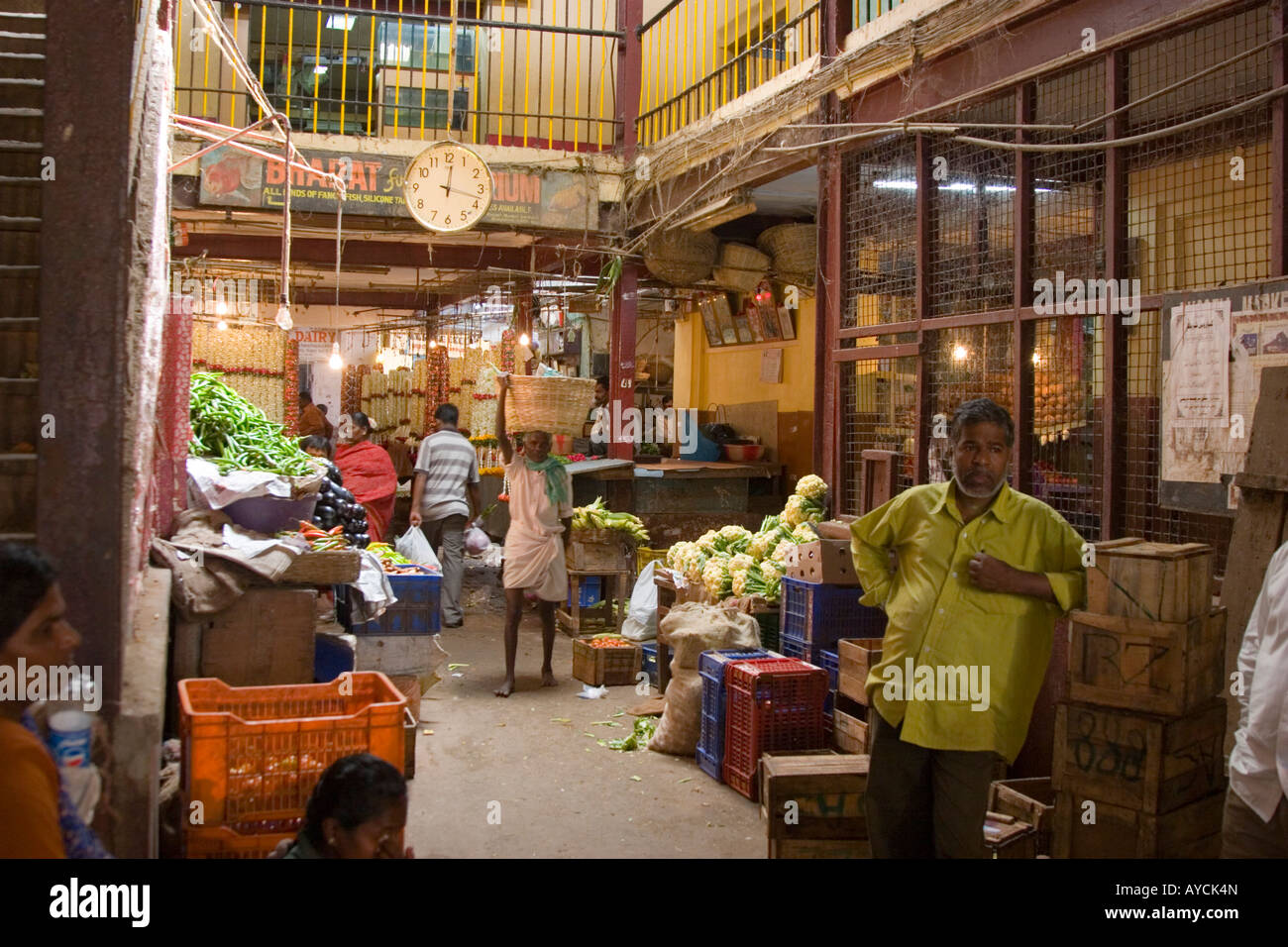 The entrance to Russel Market in Bangalore India Stock Photo Alamy
