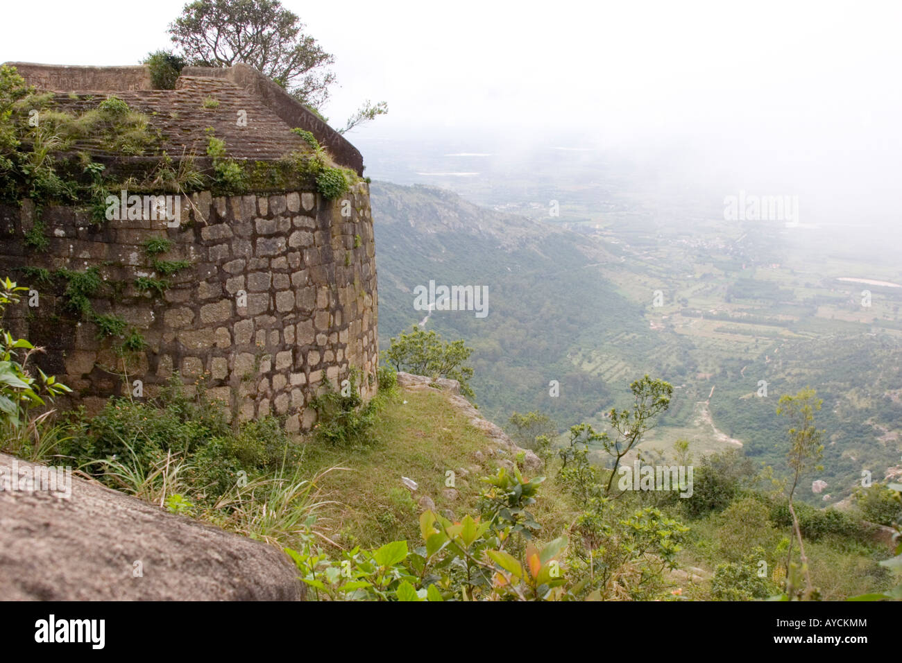 View from the Tipu Sultan s fort at theTipu Drop Stock Photo