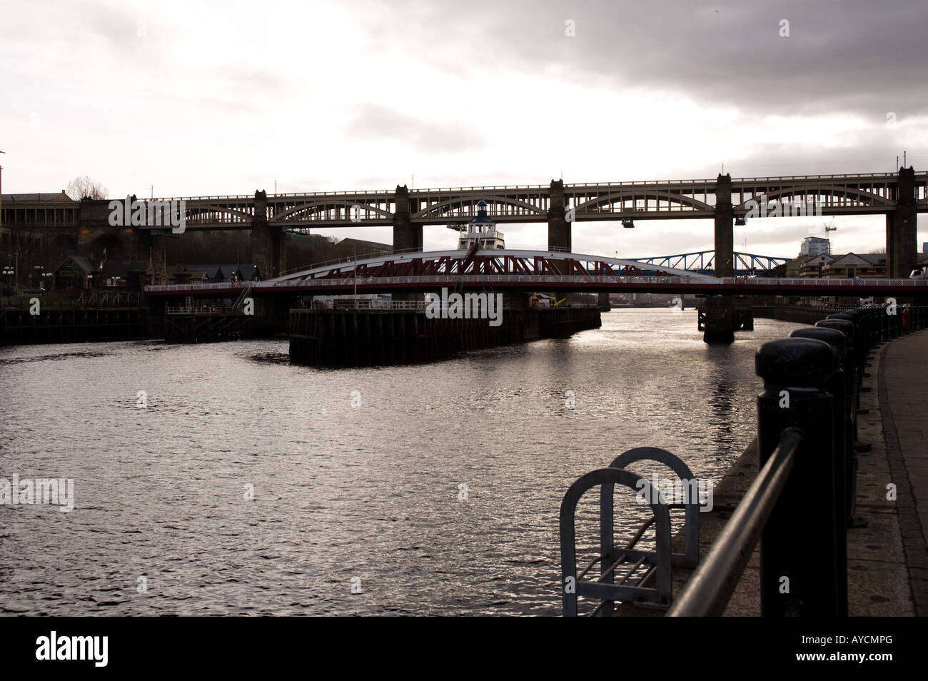 Newcastle upon Tyne Bridges: HIGH LEVEL BRIDGE & SWING BRIDGE Stock ...