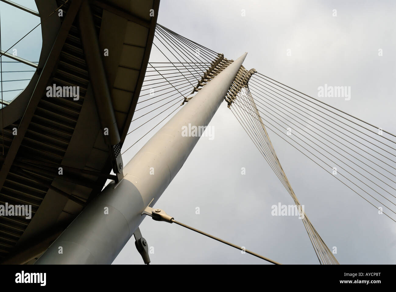 Canopy and Suspension system at Central Park Gateway Manchester UK Architects Aukett Fitzroy Robinson Stock Photo