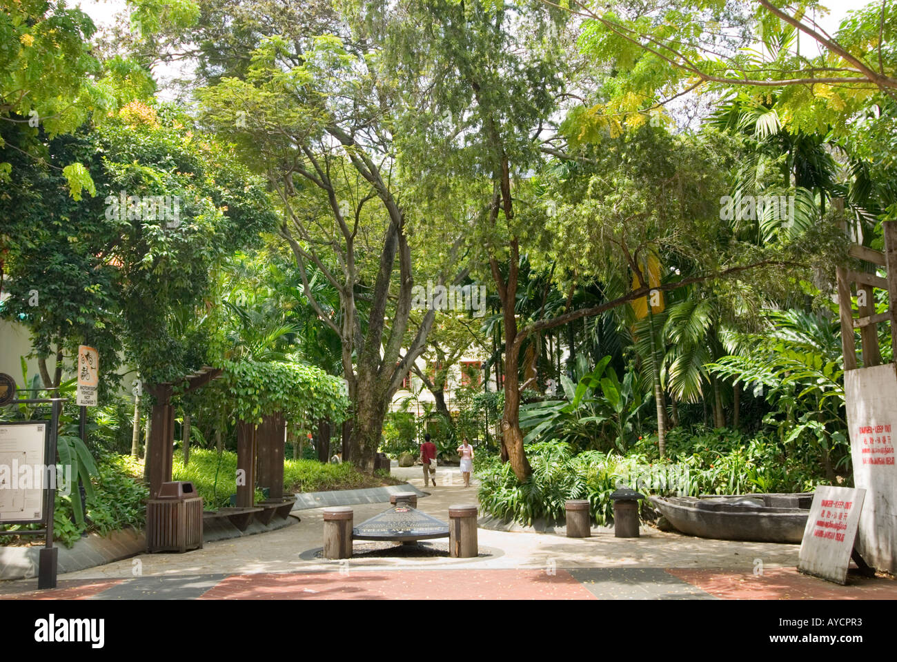 TELOK AYER GREEN park garden in the city SINGAPORE ASIA Stock Photo