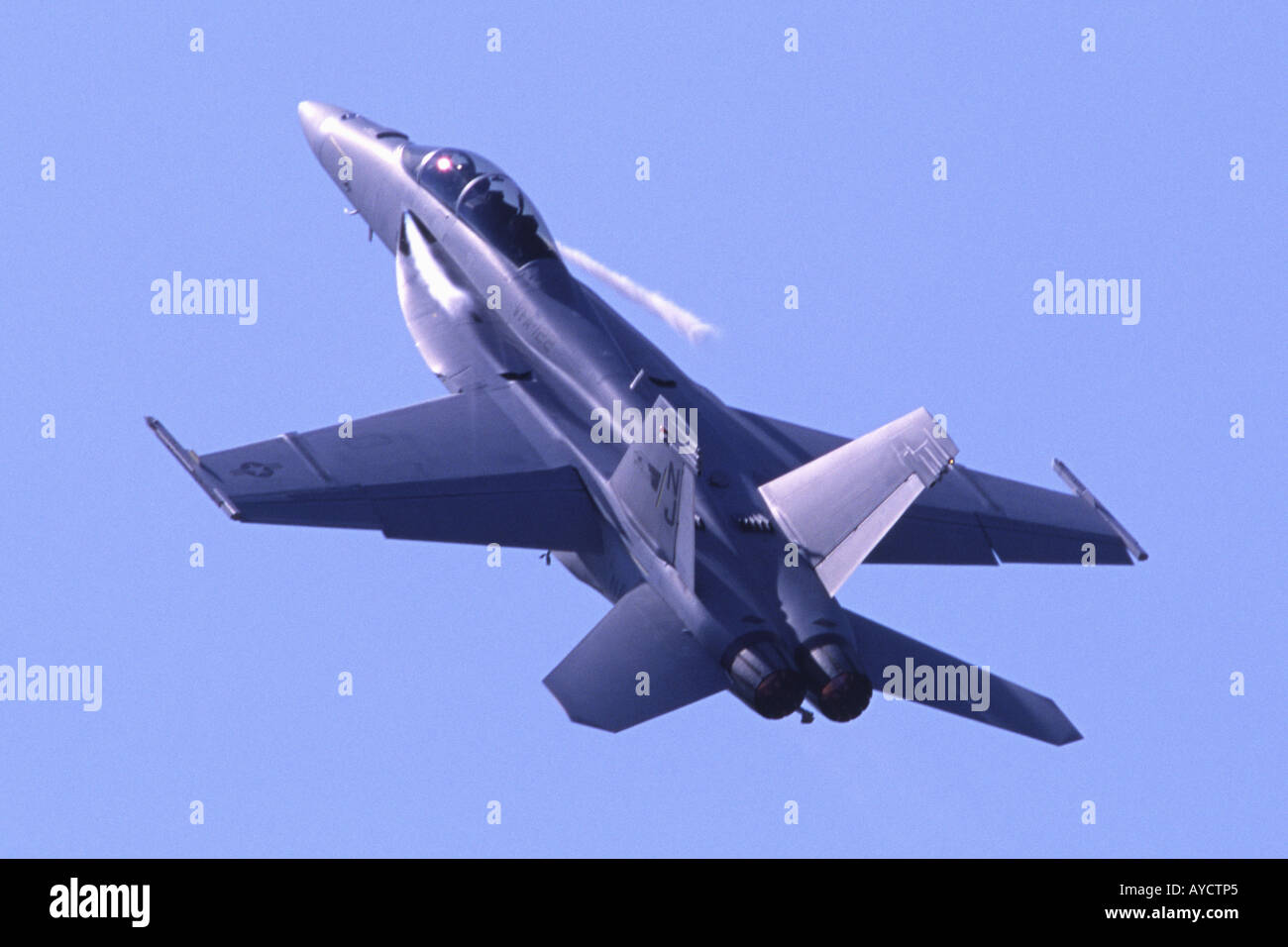 Boeing F/A-18F Super Hornet operated by the US Navy Stock Photo