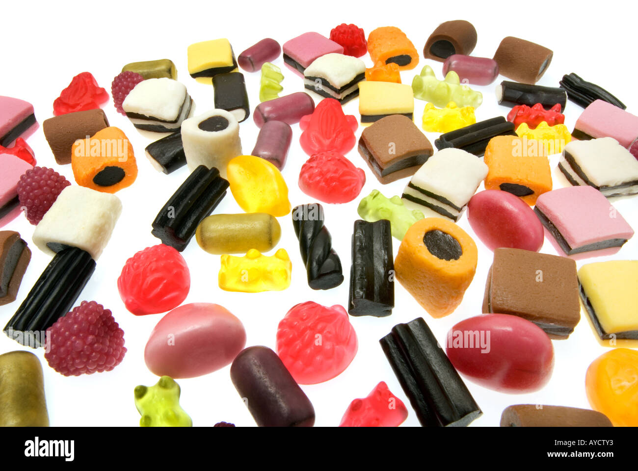 variety of happy colored licorice allsorts Candy gumdrops jellybaby