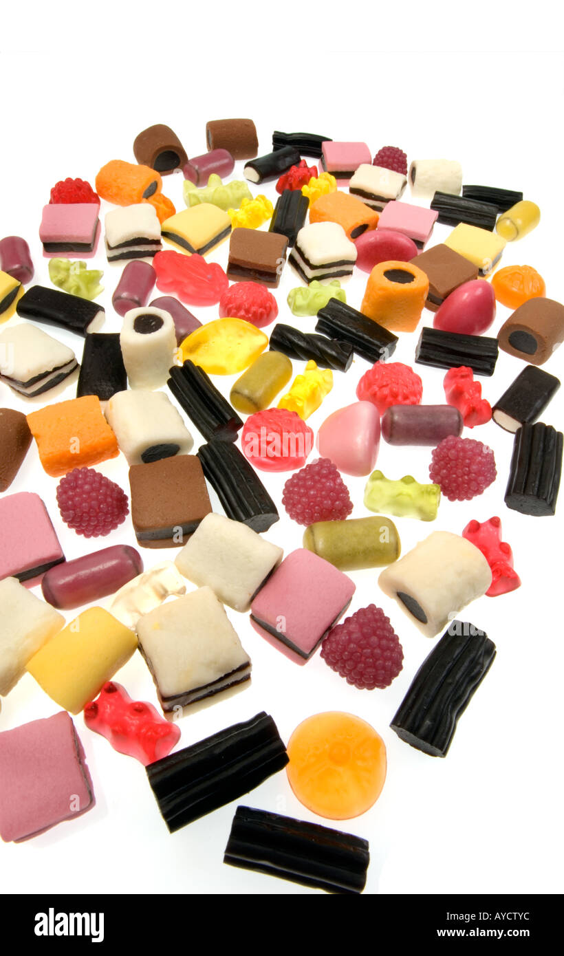 variety of happy colored licorice allsorts Candy gumdrops jellybaby