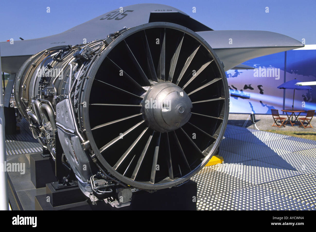 Pratt & Whitney F-100 turbojet jet engine Stock Photo