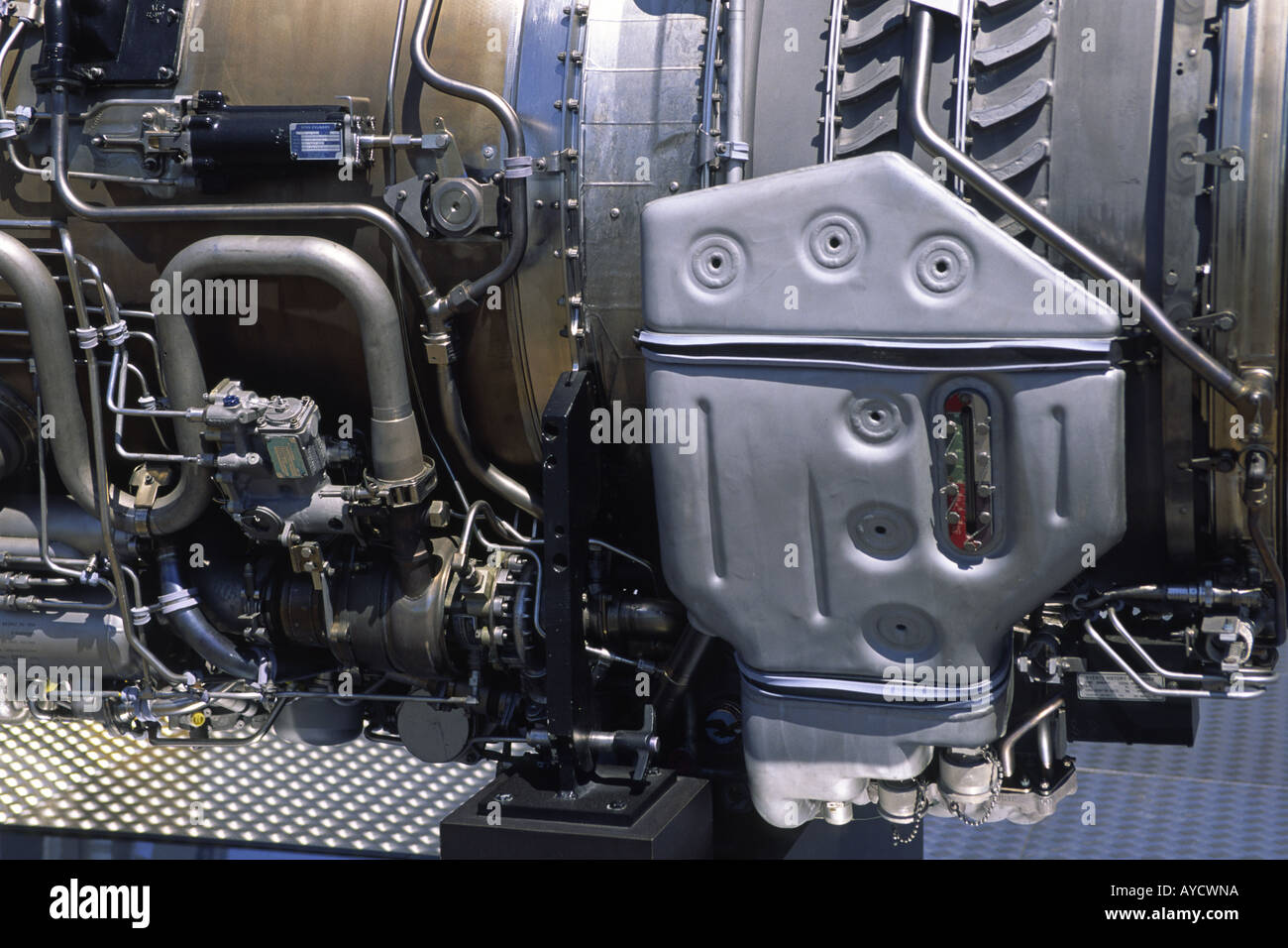 Pratt & Whitney F-100 turbojet engine detail Stock Photo