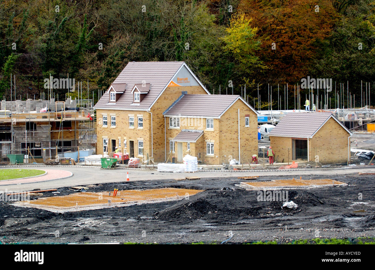 New housing on a brownfield site formerly a deep coal mine by Barratt
