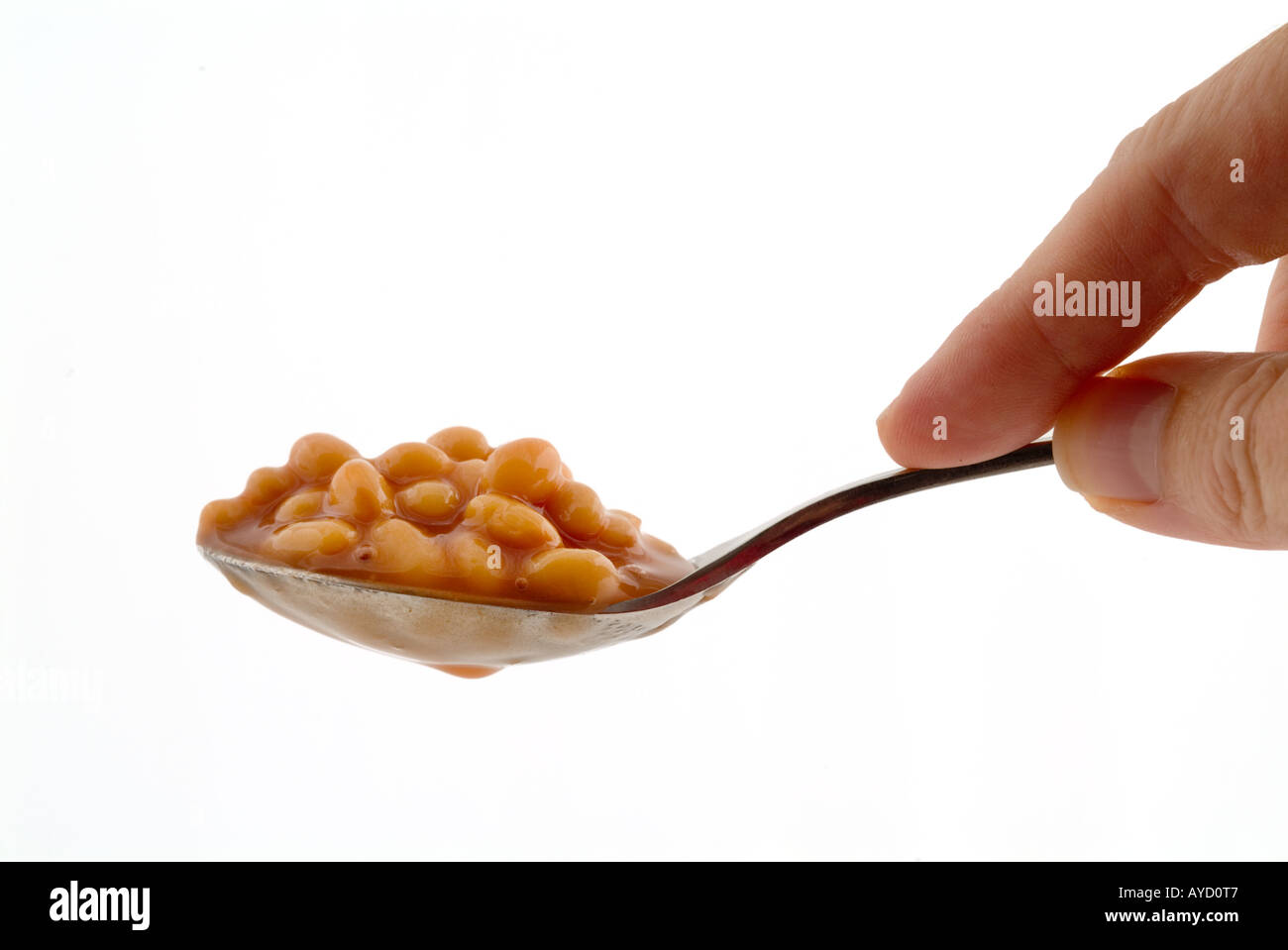 spoonful of baked beans Stock Photo Alamy