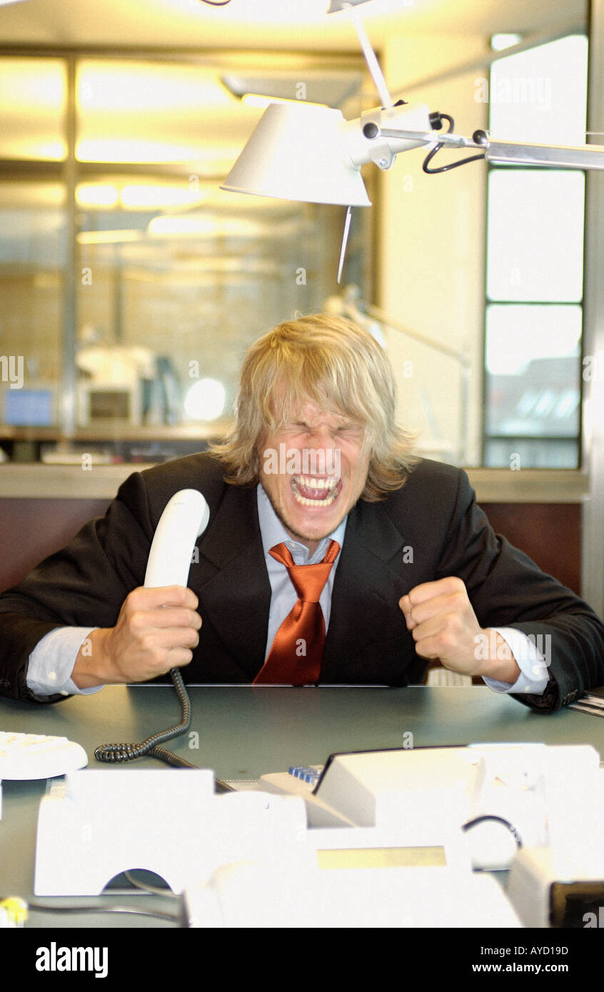 Angry businessman Stock Photo